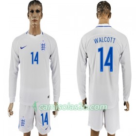 Camisolas de Futebol Inglaterra Valcott 14 Equipamento Principal Copa do Mundo 2018 Manga Comprida
